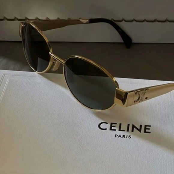 Celine Accessories - Celine gold sunglasses